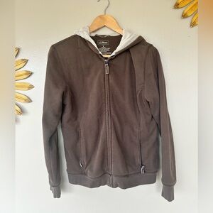 LL Bean Plush Lined Hoodie Sweatshirt-Teddy Bear-Cozy